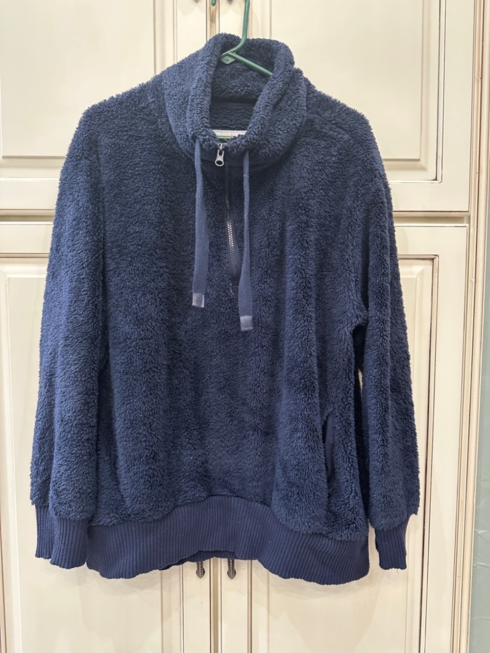 Cozy Navy Fleece Pullover - Picture 1 of 4